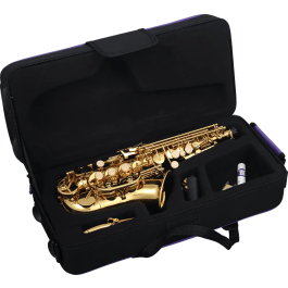 SML Saxofón Soprano Curvado SC620 SML Dorado Lacado Sib Con Kit BG Completo