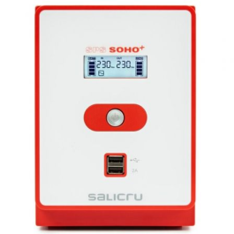Salicru 647CA000004 SAI UPS Serie SPS SOHO+ Línea Interactiva 1.2 kVA 720 W con 4 Salidas AC Tipo F (Schuko), Display LCD y Doble USB Salicru 647CA000004 SAI UPS Serie SPS SOHO+ Línea Interactiva 1.2 kVA 720 W con 4 Salidas AC Tipo F (Schuko), Display LCD y Doble USB