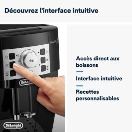 Delonghi ECAM22.140.B Cafetera Automática Magnifica S con Molinillo de Café, Sistema Capuchino, Granos y Molido, 2 Tazas, Negro