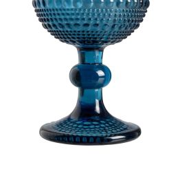 Copa Azul Cristal Decoración 8 X 8 X 14,40 cm