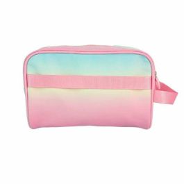 Toybags Neceser Blin Blin Gradient Pink - Bolso de Maquillaje Rosa Degradado Textil con Interior Totalmente Forrado, 15x25x11 cm