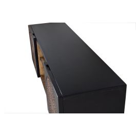 Giner y Colomer Mueble TV de Madera de Mango y Metal, Nogal Oscuro, 145 cm