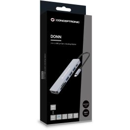 Conceptronic Docking USB-C 7in1 1xHDMI 4K 3xUSB-A 3.0 1xLECTOR SD/Micro SD 1xUSB-C Alimentacion 100W