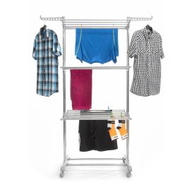 Tendedero Plegable Vertical con Ruedas Folver InnovaGoods 24 Barras Tendedero Plegable Vertical con Ruedas Folver InnovaGoods 24 Barras