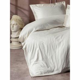ASI8684282421795 Juego de Cama 100% Algodón satén Crudo - 1 Funda Nórdica 220x240 cm y 2 Fundas Almohada 60x60 cm
