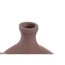 DKD Home Decor Jarrón Urban Aluminio Rosa Beige 6x16x24 cm (Pack 2 Unidades)