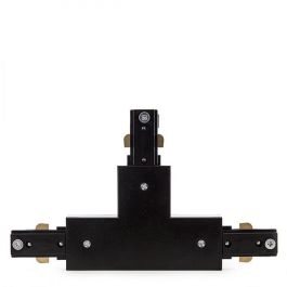 Conector T Carril Bifásico Negro Conector T Carril Bifásico Negro