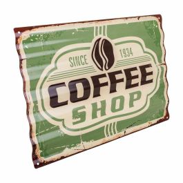 Placa de Pared Alexandra House Living Coffee Shop Hierro 59 x 1 x 40 cm