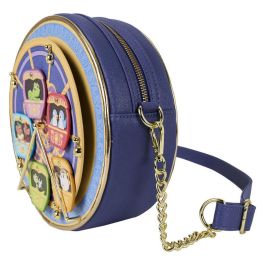 Loungefly Bolso Bandolera Caorusel Princesas Disney Piel Vegana con Apliques y Detalles Estampados