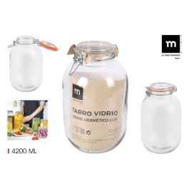 Tarro Hermético de Vidrio con Cierre Clip 4200 ml - La Mediterranea (4 Unidades) Precio: 25.95000001. SKU: B1CL8XDXJR