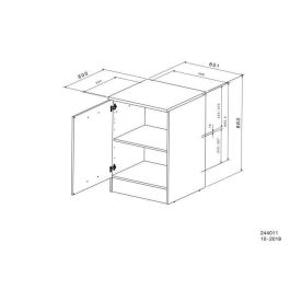 Oslo muebles bajos 1 puerta + tableta + plan - decoración blanca mate - l 60 x d 60 x h 86 cm Oslo muebles bajos 1 puerta + tableta + plan - decoración blanca mate - l 60 x d 60 x h 86 cm