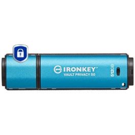 Kingston IronKey Vault Privacy 50 USB 3.2 512GB cifrado AES-256 FIPS 197, 310MB/s lectura, resistente al agua Precio: 178.69000006. SKU: B15H7EWAG7