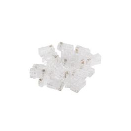 Lanberg Conector RJ-45 Cat.6 U/UTP 8P8C sin Apantallamiento para Redes Ethernet - Plástico Transparente - Pack 20 Unidades