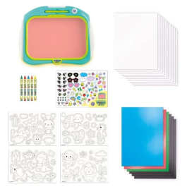 Canal Toys Pizarra Impresora Doodle Copy para Dibujar y Colorear, Incluye Plantillas y Crayones, Azul, 40x33x6 cm