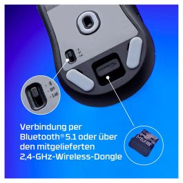 HyperX 7D388AA Ratón Gaming Inalámbrico Pulsefire Haste 2 Mini Ultraligero Compacto Negro