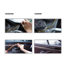 Occ Sport OCCLED09 Tira de Alambre de Fibra Óptica EL Neón Flexible para Automóvil, Blanco, Conector USB, 3 Metros Occ Sport OCCLED09 Tira de Alambre de Fibra Óptica EL Neón Flexible para Automóvil, Blanco, Conector USB, 3 Metros