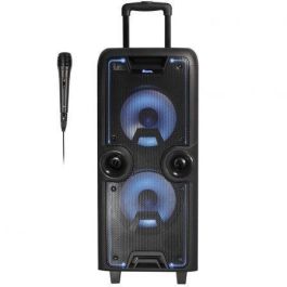 ALTAVOZ PORTÁTIL NGS WILDROCK - 200W - BLUETOOTH - FM - USB/MICROSD/AUX IN - 2 ENTRADAS MICRÓFONO - LUCES LED - BATERÍA 12V/4.5A HASTA 4 HORAS