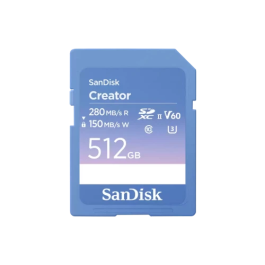 SanDisk Creator SD UHS-II 512GB Clase 10 U3 V60 280MB/s Lectura 150MB/s Escritura Precio: 196.49999974. SKU: B17P6DLJC9