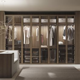 Emuca Bastidor con guías de cierre suave y extracción total para accesorios de armario Quartz, 962-988mm, Aluminio y Plástico, Titanio