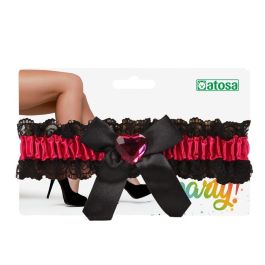 Ligas Moradas Con Detalle Lateral - Accesorio para Disfraces de Bruja o Fantasía, Color Fucsia