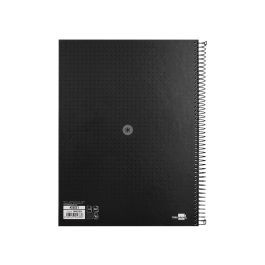 Cuaderno Espiral A4 Micro Antartik Dots Tapa Forrada 80H 90 gr Rayado Puntos 1 Banda 4 Taladros Negro