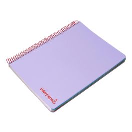 Cuaderno Espiral Liderpapel A5 Micro Wonder Tapa Plastico 120H 90 gr Cuadro 5 mm 5 Bandas 6 Taladros Color Violeta