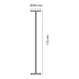 Cristalrecord Lámpara de pie Dencel 24W, 2200 lm, Negra, Ø25 x 175 cm, Dimmable, 3CCT