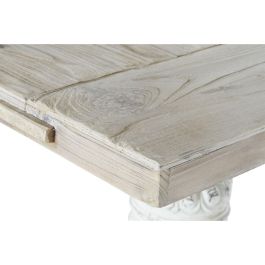 DKD Home Decor Mesa Comedor Neoclásico de Abeto Natural Blanco 200x90x78 cm Desmontable DKD Home Decor Mesa Comedor Neoclásico de Abeto Natural Blanco 200x90x78 cm Desmontable