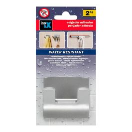 Inofix Colgador Rama Doble Cromo Resistente al Agua para Baños Adhesivo PVC 60 x 65 x 32 mm