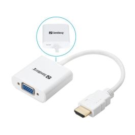 Sandberg Convertidor HDMI a VGA para Conectar Dispositivos Modernos a Pantallas Antiguas | Oficinas, Reuniones y Presentaciones