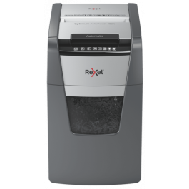 Rexel 2020150XEU Optimum AutoFeed+ 150X Trituradora de Papel Corte Cruzado, 150 Hojas, 44L, 55 dB, Negro/Gris