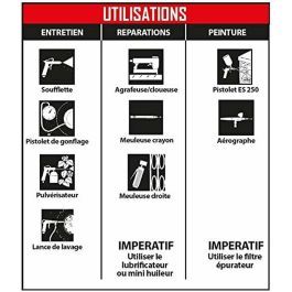 Mecafer Compresor Silencioso 24L 1HP 8 Bar