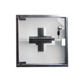 DKD Home Decor Botiquin Metalizado Metal y Espejo 30 x 30 x 12 cm (4 Unidades)