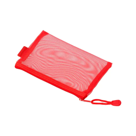 Liderpapel Bolsa Zipper Bag Poliéster Transpirable Multiusos DIN A6 Rojo