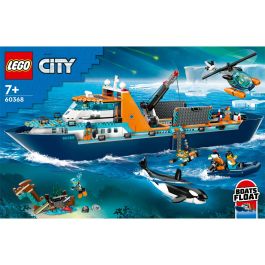 LEGO City 60368 The Arctic Exploration Ship, gran juguete de bote flotante para niños