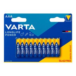 Varta LR03 AAA Longlife Power Pila Alcalina (Pack 20 Unidades) Ø10,5x44,5mm Precio: 8.68999978. SKU: S7902450