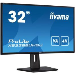 Iiyama Monitor ProLite XB3288UHSU-B5 32" UHD 4K, Panel VA, 60Hz, 3ms, HDMI, DisplayPort, USB, Altura Ajustable, Giratorio