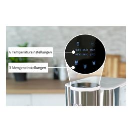 UNOLD Ava Express 18610 - Hervidor de Agua Eléctrico, 2.5 Litros, 2600 W, Acero Inoxidable y Plástico, 6 Ajustes de Temperatura, Indicador de Nivel, Plata y Blanco