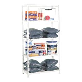 Simon Rack Comfort 5/300 Kit estantería metálica blanca, 5 estantes, 100kg/nivel, 900x300x1800mm