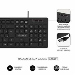Teclado numérico Subblim Negro
