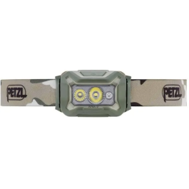 Petzl PET3342540840058 Linterna Frontal Estanca ARIA 2 450 Lúmenes 3 Pilas AAA/LR03 Incluidas Camo
