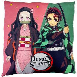 Demon Slayer AAAXE35020 Cojín de doble cara Cuadrado - Tanjiro y sus amigos - Microfibra - 40 x 40 cm Precio: 20.89000023. SKU: B1HLPVTT6Y