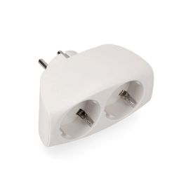 Adaptador doble 2p+t, 16a 250v~ entrada frontal, blanco (retractilado) Precio: 3.50000002. SKU: S7916872