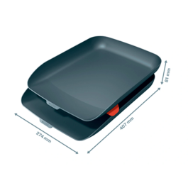 Bandeja Sobremesa Leitz Cosy Gris Set De 2