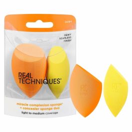 Real Techniques Miracle Complexion + Concealer Sponge Dúo, Esponjas de Maquillaje icónicas para aplicar base y corrector, 2 unidades Precio: 13.78999974. SKU: B1EMTMN48L