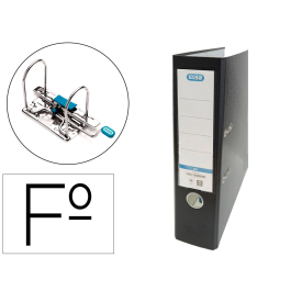 Elba Archivador de Palanca Rado Top Folio Lomo 80 mm Negro Cartón Forrado PVC Precio: 4.49999968. SKU: B145KSX7EE