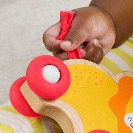 Fisher-Price JFN19 Juguete Animal de Madera para Empujar con Forma de Hueso