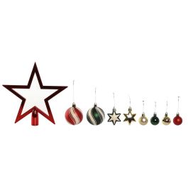 Bola Decoracion Navidad Tradicional DKD Home Decor Rojo Verde 6.5 x 27 x 21 cm Set de 53 Precio: 15.88999951. SKU: B1K69R4QVK