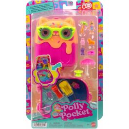 Mattel JCB17 Polly Pocket - Juego de Viaje con Accesorios - Vacaciones al Sol