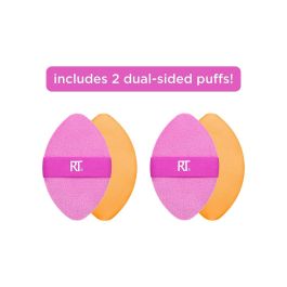 Real Techniques MIRACLE 2 IN 1 Powder Puff Duo - Set 2 Esponjas/Borlas de Maquillaje Doble Cara para Acabado Suave 'Efecto Filtro'